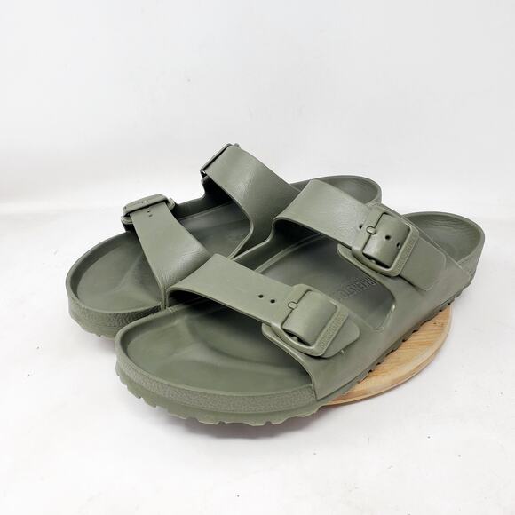 Birkenstock Arizona EVA Sandals 45 Mens Green Slide Straps Buckle Shoes - Picture 5 of 13